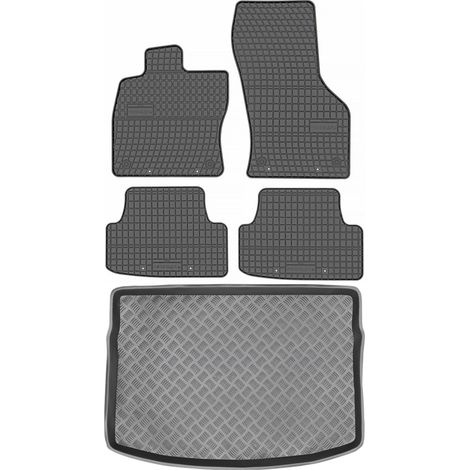 Ensemble de tapis de sol en caoutchouc pour Volkswagen Golf VII Hatchback (2012-2020) + tapis de coffre (1/5)