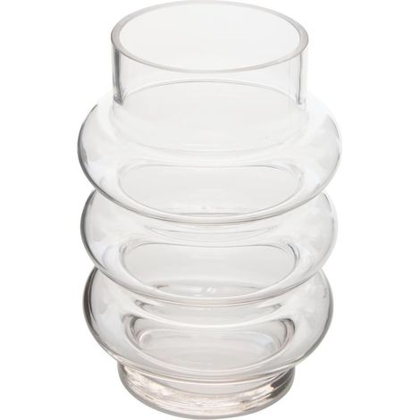 Vase Design en Verre "Clotilde" 20cm Transparent