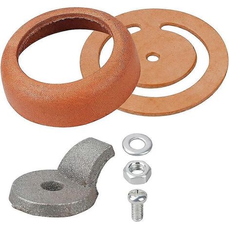 Kit de réparation de corps de pompe compatible avec les pompes à air manuelles et Simmons 1160/PM500 - comprend : valve inférieure de 3 1/2 pouces (cuir PU), corps de coupelle (cuir PU) (1/5)