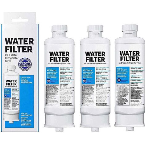 3-teiliges Original SAMSUNG Filterpatronen-Wasserfilterset DA97-17376B DA97-08006C für Kühlschrankmodelle HAF-QIN/EXP