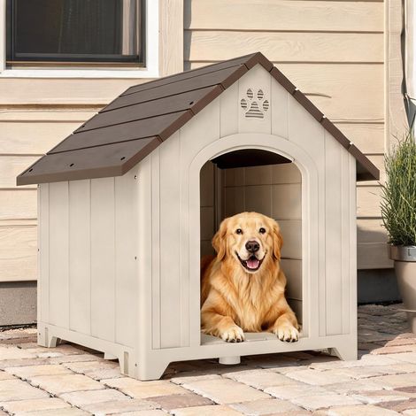 Cage de transport pour animaux beige en PP 88 x 78 x 89 cm (1/5)