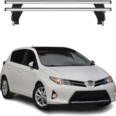 OMAC Dachträger Querträger Alu für Toyota Auris II 2012-2018 – Abschließbar – T-Nut – City-Crash-getestet – Max. 50 kg Silber (1/5)