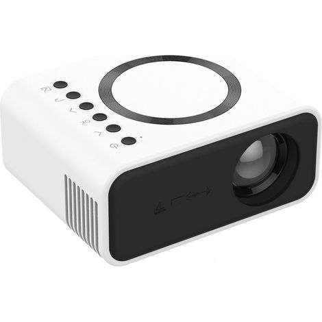 Mini Projecteur LED - Connexion Filaire et Sans Fil pour Smartphone - Projection Écran Partagé - Compatible Réglementation Européenne - 1 Pièce