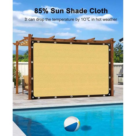 2X2M Filet D'Ombrage, Voiles D'ombrage 85% UV Toile D'Ombrage, Tissu D'ombrage Serres Coupe Ventpour La Couverture avec Oeillets, pour Serre/Jardin/Pergola/Patio Lawn (1/2)