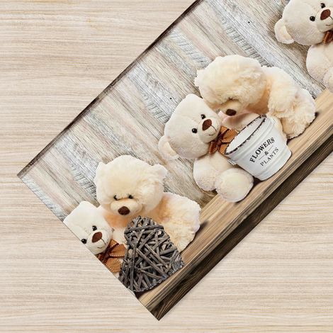 Tappeto passatoia fantasia made in Italy antiscivolo lavabile aderente 112 Teddy - 50x500cm