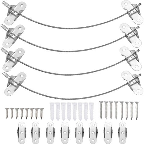 Kippschutzgurte für Möbel (4er-Pack), Wandanker-Set aus Metall für Möbel, erdbebensicher zum Schutz von Babys/Haustieren (1/5)
