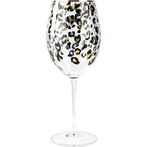 Lot de 4 verres à pied 43cl, LEOPARD