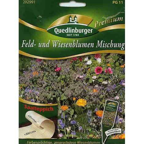 Quedlinburger Feld- und Wiesenblumen Mischung Saatteppich - Premium Blumensamen (1/2)