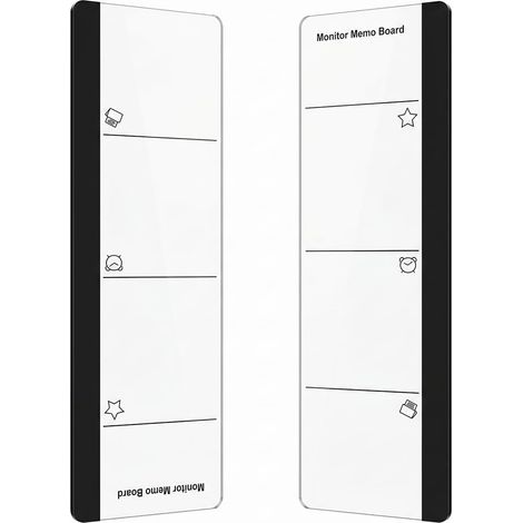 ® 2 Pièces Tableaux de Notes pour Écran d'Ordinateur 30.5x8cm, Panneau Mémo pour Moniteurs en Acrylique Transparent pour Bureau & Maison (1/5)