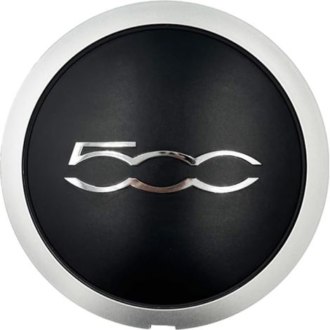 1 Pièce Enjoliveur pour Ft 500 – Capuchon de Roue Central, Accessoire de Remplacement (Noir, Argent) (1/5)