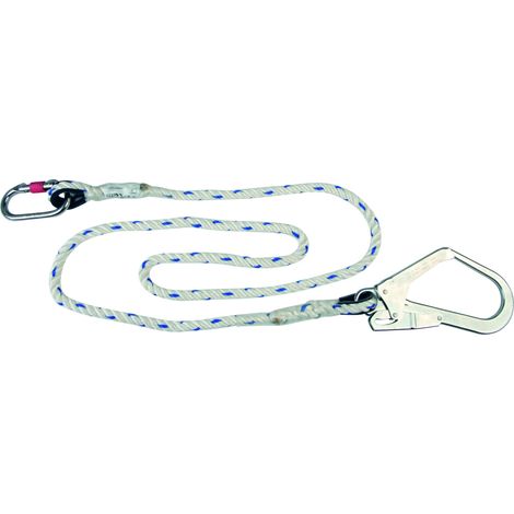 Delta Plus – Longe anti-chute 12mm – Longueur 1,50m – 2 boucles cossées – Pour chantiers humides – LO007150CD (1/3)