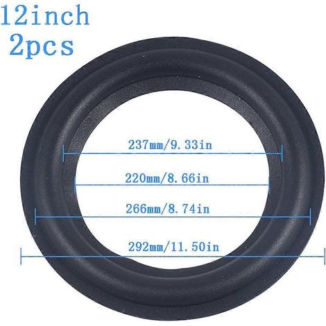 2-teiliger Lautsprecher-Reparaturring aus Schaumstoffgummi – 12 Zoll – Außendurchmesser 295 mm