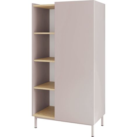 Estantería Veldome 101, Cachemira + Roble, Cerrable, Con puertas, Aglomerado laminado, Número de puertas: 0, Número de cajones: 0, 140x74x44cm