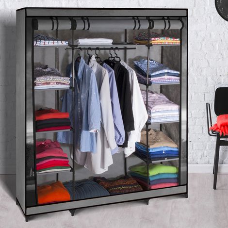 PARIS Armario plegable XXL para ropa de tela