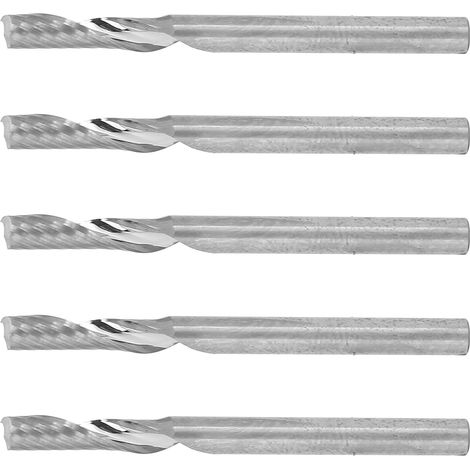 Fraise hélicoïdale bois 5 pièces, fraise carbure tungstène pour défonceuse, tige 3,175 x 12 mm, outil menuisier (1/5)