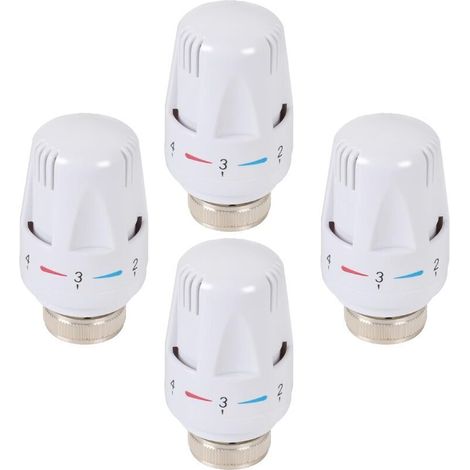 4PCS Tete Thermostatique Robinet Thermostatique Radiateur Tête de Remplacement de Vanne de Radiateur Valve de Radiateur Thermostatique M30 x 1,5 Tete Thermostatique Radiateur pour Maison Bureau