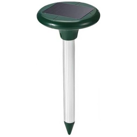 Répulsif à rats vert, 1531,7 cm, à énergie solaire LED, ultrasonique, carré, à fixer au sol, répulsif à rats et serpents. (1/5)