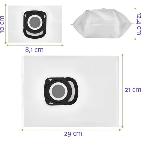 Staubsaugerbeutel (10er-Pack) mit Vliesfilter, kompatibel mit verschiedenen Rowenta-AquaForge-Modellen