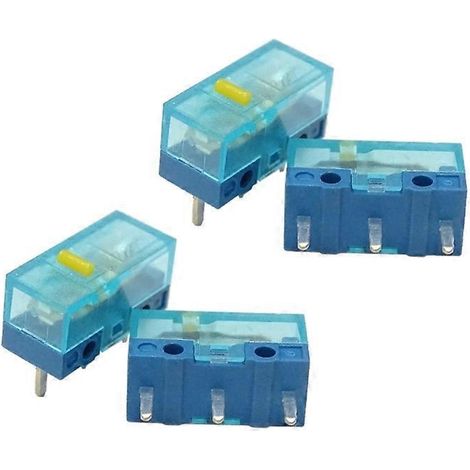 Interrupteur de fin de course momentané à bouton-poussoir pour souris gaming HUANO bleue, 3 broches, 0,74 N (1/4)