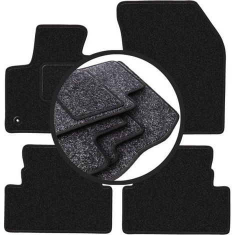 Tapis De Sol - Pour Peugeot 3008 II - Années 2016 À Aujourd'hui - En Polypropylène - Anthracite - Lot De 4 (1/5)
