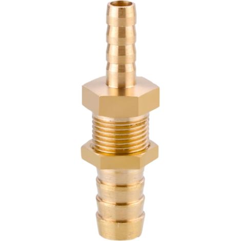 Raccord cannelé en laiton 1/2", filetage femelle, épisseur de métaux, barbillons, raccord tuyau, connecteur adaptateur pour air, eau, huile (épaisseur 8 mm) 10mm-6mm Cuivre (1/5)