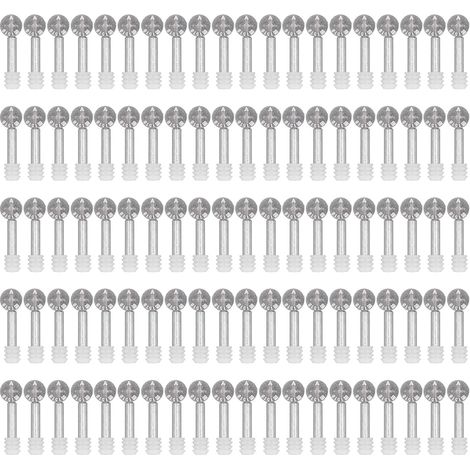 100 pièces M6 écrous et vis en alliage d'aluminium, roue excentrique pour assemblage de panneaux de meubles (1/5)