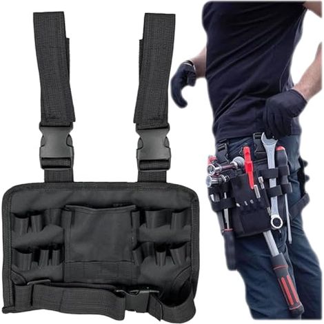 Sac à outils avec clip de ceinture - Sac de ceinture - Outils - Holster - Sac à outils de taille - Outils de matériel - Sac de travail pour électriciens, techniciens (1/5)