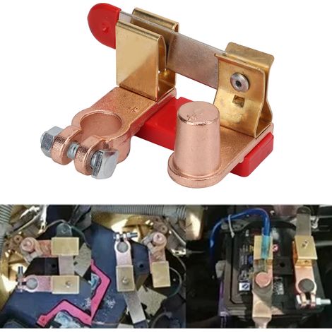 Interrupteur de Déconnexion de Batterie en Laiton Haute Performance pour Voiture, Bateau, Camping-car, VTT (1/5)