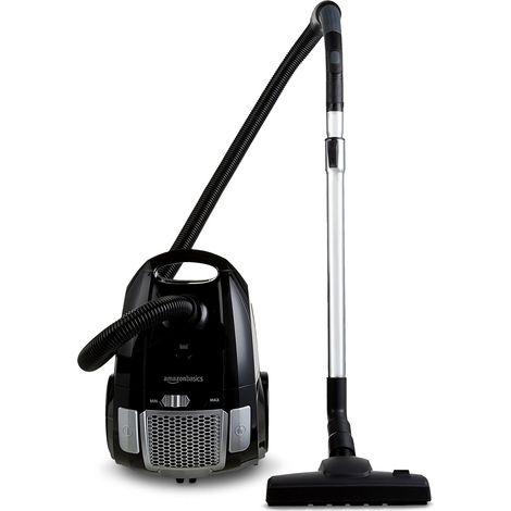 Aspirateur avec sac, puissant, pour sols durs et tapis, filtre HEPA, contrôle de vitesse, 700 W, 3.0 L, Noir (1/5)