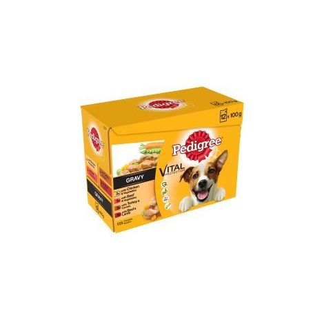 Pedigree Pouch Mixed Varieties in Gravy 12 Pack - 100g - 97515