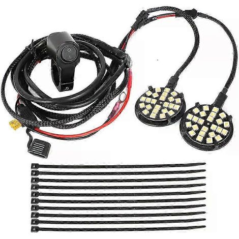 Kit de phares LED pour Yamaha Raptor 90 110 700r Grizzly 90 700 ATV, interrupteur, faisceau de câblage, lentille d'origine ( )