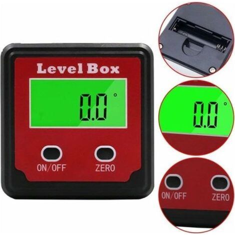 Inclinomètre à angle LCD numérique étanche à l'eau Boîte d'angle Boîte Bevel Box Level Box d'angle Aimants intégrés (1/4)