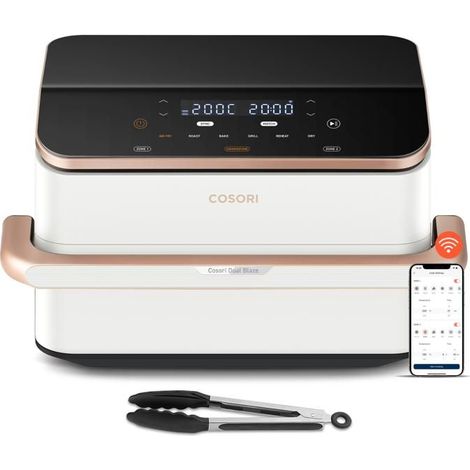 Friteuse sans huile 10L double panier – Puissance 2800W – Technologie Dual Blaze pour cuisson uniforme – Écran tactile intuitif – Cosori