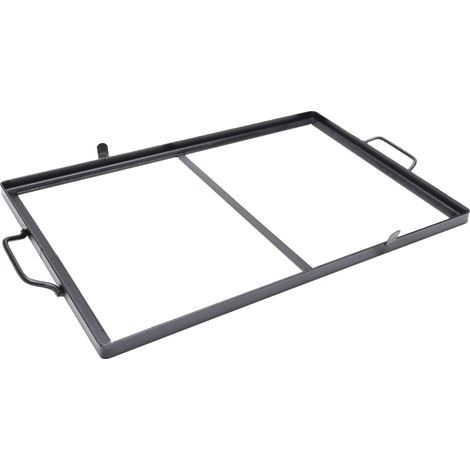 Telaio in ferro con manici per bistecchiera in ghisa piastra in pietra lavica e ollare scegli la misura : 60x40 cm