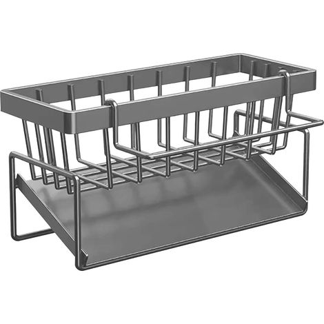 Rack Pour Évier - Sans Perforation - Pour Rangement De Chiffons Et D'Épices - Compatible Robinet - 1 Pièce
