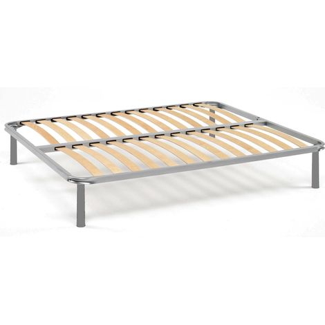 Dmora - Somier doble Dgome, Base ortopédica de contrachapado de abedul de 13 lamas, 100% Made in Italy, 140x200h34 cm (1/3)
