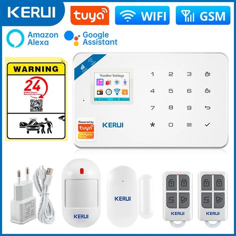 (Pack 1) Système d'alarme domestique sans fil WiFi GSM Kit de sécurité intelligent anti-graffiti, détecteur de mouvement antivol (1/5)