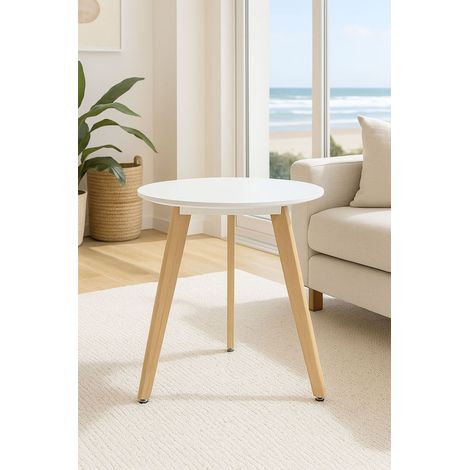 Estilo Nórdico - Mesa Synk Redonda 80 cm - Blanco (1/5)