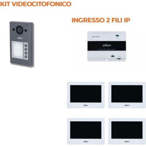 Dahua Kit videocitofonico 2 Fili IP - Posto esterno VTO3312Q-P + Monitor 7" VTH2622GW-W Nr.04 Monitor