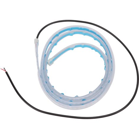 Striscia LED da 1,2 m per cofano anteriore, impermeabile, rossa e blu, luce ambientale per decorazione interna ed esterna dell'auto.