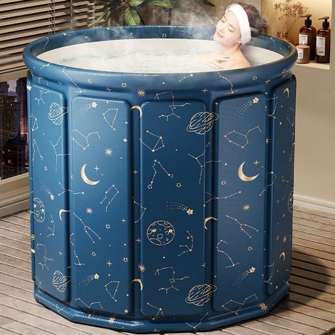 Bañera plegable para adultos, bañera grande para niños, bañera de Body completo para adultos, bañera para el hogar, con refuerzo (1/3)