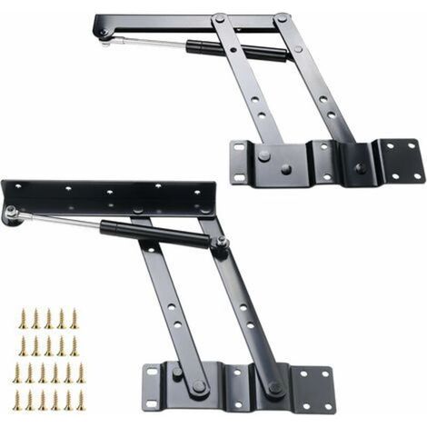 2 Pcs Lift-Up Coffee Table Hinges, Heavy Duty Lift-Up Coffee Table Mechanism, Lift-Up Spring Hinges for Coffee Table (1/5)