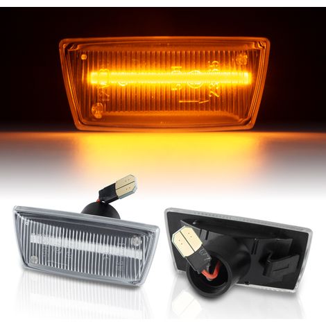 KIT 2 INDICATORI DI DIREZIONE LATERALI A LED COMPATIBILE CON Chevrolet Aveo T300 / Cruze J300 / Orlando / VETRO TRASPARENTE/ LED 6000K EFFETTO XENON / CAN-BUS, PLUG AND PLAY
