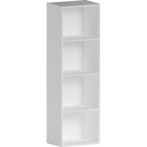 Oxford 4 Tier Cube Bookcase Shelving Storage Unit, White