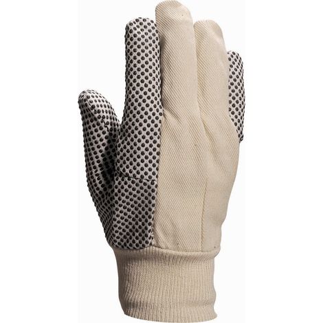 Gant de travail coton picots beige/noir T8 - DELTA PLUS - CP14908