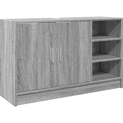 Maison Exclusive - Waschbeckenunterschrank Grau Sonoma 90x29x55 c