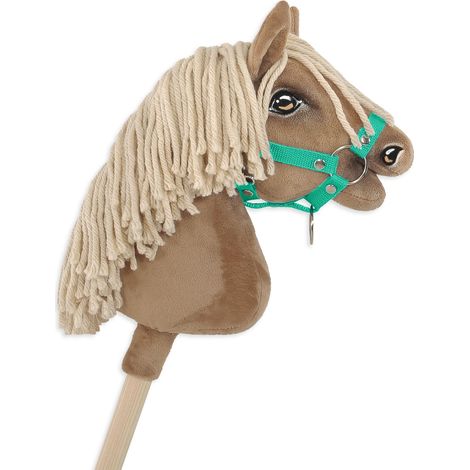 Cabezada universal para caballos Hobby Horse, tamaños A4 y A5, con cierre - color menta (1/4)