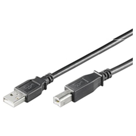 Cable USB Goobay, conector macho de 4 pines tipo A - conector macho de 4 pines tipo B, color negro, 1,8 m  12 meses de garantía