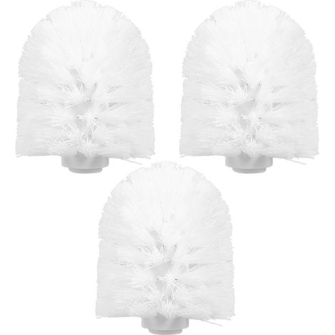 Lot de 3 têtes de brosse de rechange pour brosse de toilette, accessoire de salle de bain-9.50X8.00X8.00CM-White (1/3)