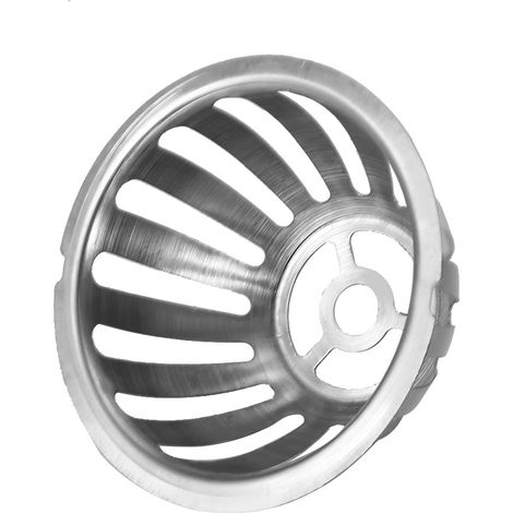Grille d'évacuation ronde en acier inoxydable, 2 pièces anti-obstruction, drain de toit et sol pour jardin balcon (100mm) (1/5)